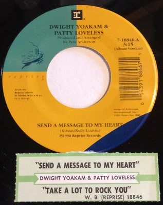 Dwight Yoakam Patty Loveless 45 Send A Message To My Heart/Takes A Lot...NM w/ts Foto 1 de 2