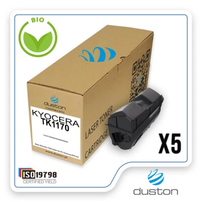 Kyocera toner 5x TK-1170 compatible ECOSYS M2040dn M254 Duston noir