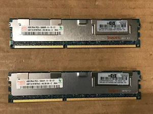 8GB (2x 4GB) * Hynix HMT151R7BFR4C 4GB PC3-10600R DDR3-1333MHz ECC Registered - Picture 1 of 8