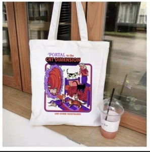 cat canvas tote bag for women - Picture 1 of 3