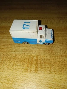 Vintage Micro Machines Police LEO White & Blue Car Bus #171 *No Noise  - Picture 1 of 3
