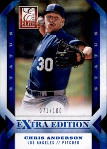 2013 Elite Extra Edition Status Chris Anderson Rookie #d /100 RC Die-Cut Dodgers - Picture 1 of 2