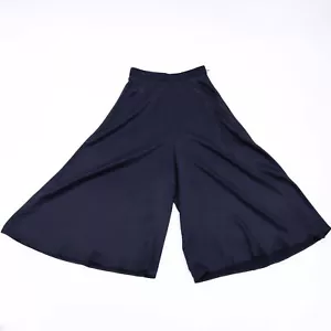 COS Wide-Leg Cropped Hose Culotte Damen 6 Satin Navy Blau - Bild 1 von 14