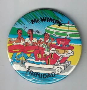 Vintage Mr. Wimpy Restaurant  Pinback Button Trinidad - Picture 1 of 1