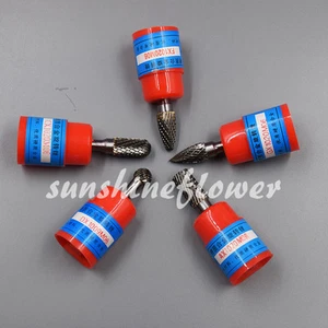 5 Pcs Cylindrical Cut Tungsten Carbide Burr Bur Cutting Tool Die Grinder Bit 1/4 - Picture 1 of 12