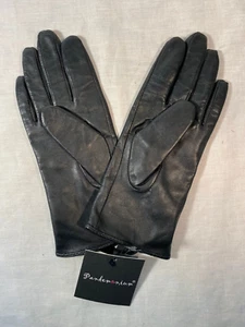 New Pandemonium Leather Driving Gloves Women's Black Lined - Size S - Picture 1 of 2