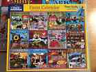 White Mountain Puzzle FARM CALENDAR 1000 piece Complete Clean Used Once #1575
