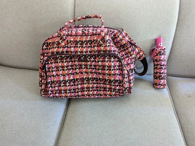 Vera Bradley Pata de Gallo Tweed Fin de Semana Lona con Paraguas a Juego Usado en Excelente Condición Foto 1 de 4