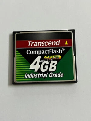 Transcend TS4GCF200I 4GB Industrial Grade Compact Flash CF Card 220X CF200I SLC - Image 1 of 4