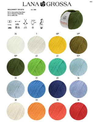 Lana Grossa Meilenweit 100 Seta– Strapazierfähiges Sockengarn - Bild 1 von 3