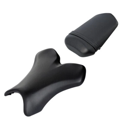 Assentos pretos para motorista e passageiro adequados para Yamaha YZF R1 04-06 2004 2005 2006 - Imagem 1 de 4