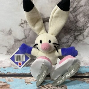 2002 Olympische Winterspiele Salzsee Stadt Pulver Das Kaninchen Maskottchen Skating Hase Plüschtier - Bild 1 von 12