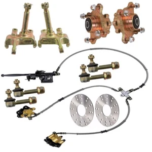 Kit freno mandrino sterzo mozzo 4 borchie 125-250 cc ATV Go Kart Buggy Quad - Foto 1 di 11