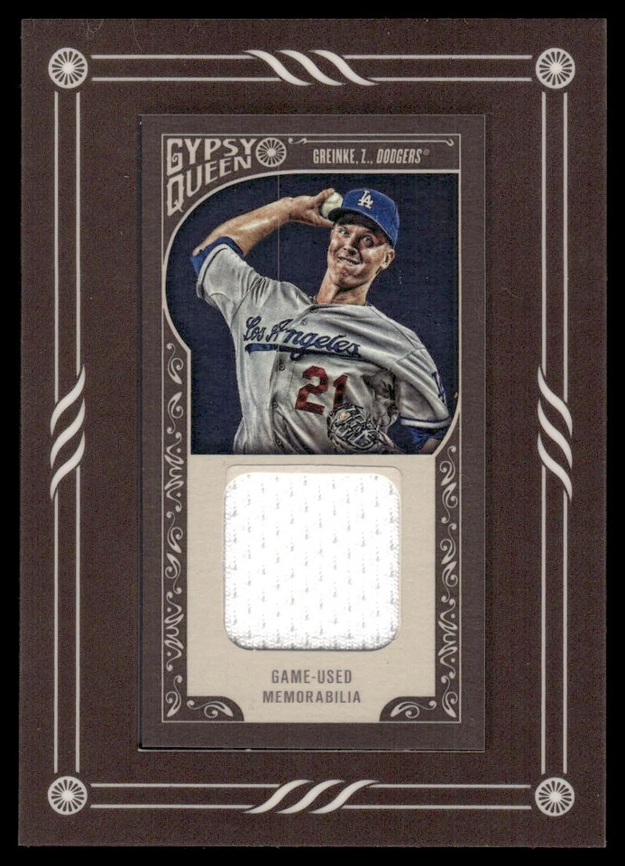 2015 Topps Gypsy Queen Mini Relics Zack Greinke Los Angeles Dodgers #GMR-ZG - Image 1 of 2