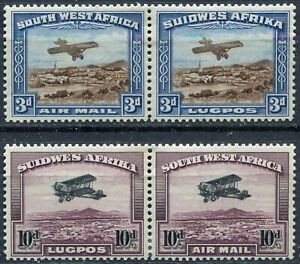 South West Africa 1931 Air Mails, SG 86 & 87, Very lightly Hinged, CV £85