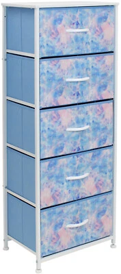 Cômoda para móveis com 5 gavetas - Organizador colorido alto para quarto e sala de brinquedos - Imagem 1 de 3
