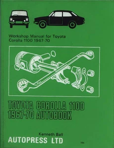Autobook Workshop Manual 186 TOYOTA COROLLA 1100 1967-1970 - Picture 1 of 1