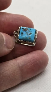 Kleiner Sterling Silber Türkis Southwestern Anhänger - Bild 1 von 10