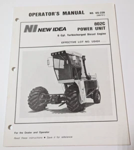 Nuevo Idea Farm Equipment 802C Unidad de Potencia Manual del Operador No. US-239 986781 5/87 - Imagen 1 de 2