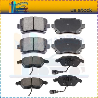 Front and Rear Ceramic Brake Pads Fit For 2011 Volkswagen GTI Anti Noise Shim Foto 1 de 4