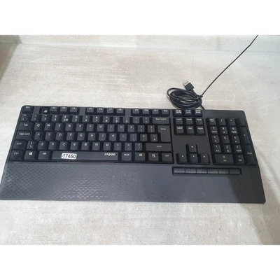Rapoo NK2000 QWERTY (Standard) Keyboard Black Wired USB Spill-Resistant Durable - Image 1 of 4