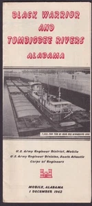 Black Warrior Tombigbee Rivers Locks Army Corps of Engineers brochure 1962 - Picture 1 of 1