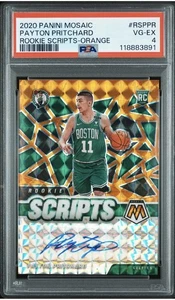 Panini Mosaic Rookie Scripts Orange Prizm Payton Pritchard 2020 PSA 4 automático - Imagen 1 de 2