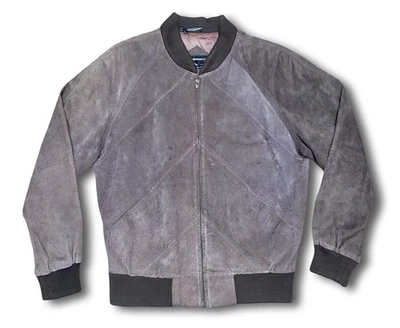 Vintage Members Only Europe Craft Genuine Leather Jacket Mens Large Suede Bomber - Image 1 of 4