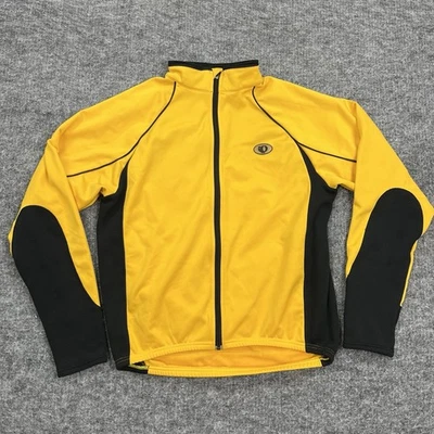 Pearl Izumi Jacket Mens Large Yellow Full Zip Cycling Windbreaker - Image 1 of 4