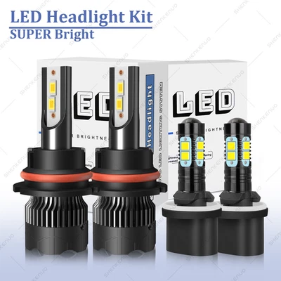 Combo de 4 faros LED 9007 para Pontiac Grand Am 1999-2005 + 880 faros antiniebla Foto 1 de 4