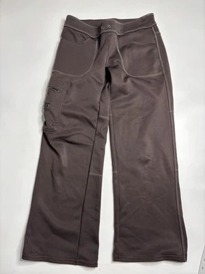 Athleta Women’s Size Small Wide Leg Pants Brown Cargo Petite Hemmed* Fleece - Image 1 of 4