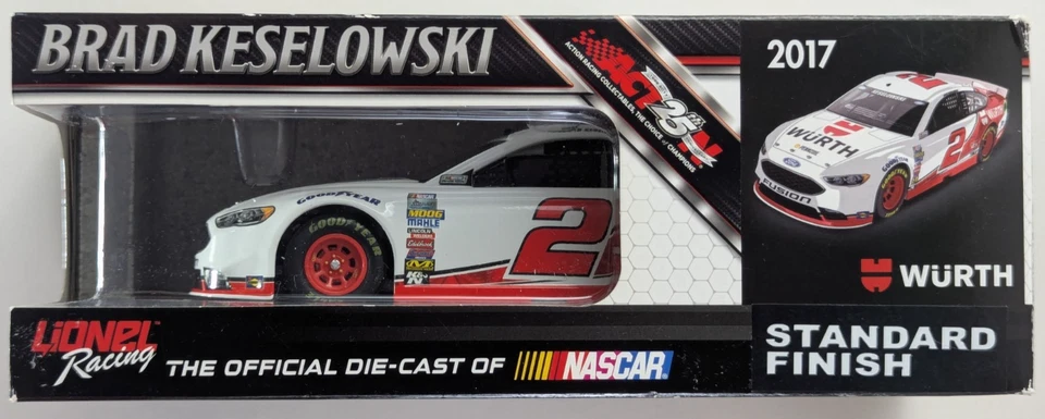 Brad Keselowski Firmado 2017 Fusion Wurth Lionel Racing 1:24 NASCAR Die-cast/505 Foto 1 de 4