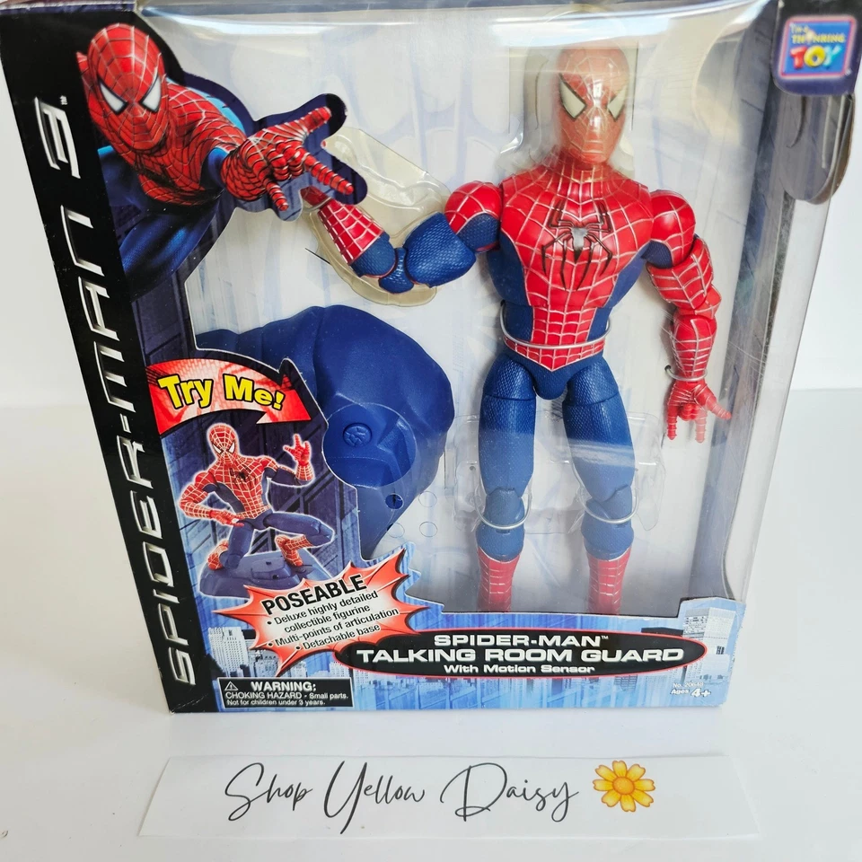Spider-Man 3 Talking Room Guard Posable con Sensor de Movimiento 2007 Nuevo en Caja Boys Room 1197 Foto 1 de 4