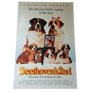 Beethoven's 2° (1993) Locandina Film Ufficiale 27X40 Originale Laminato Doppio Lato - Foto 1 di 2