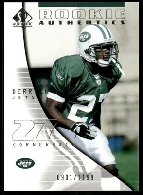2004 SP Authentic #142 Derrick Strait RC /1199 - FB - Image 1 of 2