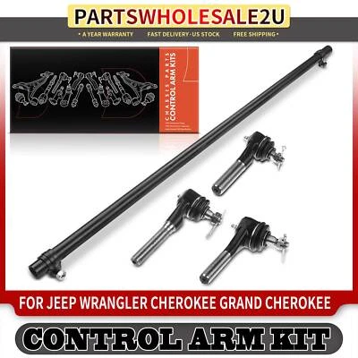 Kit de extremo de varilla de amarre interior y exterior de 4 piezas para Jeep Grand Cherokee Wrangler TJ Comanche Foto 1 de 4