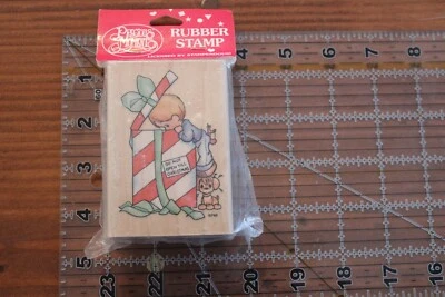 ¡NUEVO SELLO! Sello de goma de madera de MOMENTOS PRECIOSOS no abrir hasta Navidad Foto 1 de 3