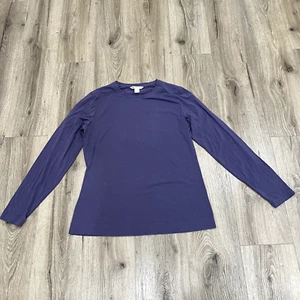 Athleta Top Women's Size Medium Purple Long Sleeve Scoop Neck Athleisure - Picture 1 of 6