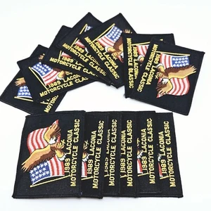 1989 Laconia Motorcycle Classic Embroidered Patches (13) American Flag Eagle All - Picture 1 of 7