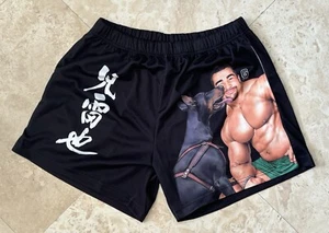 RARE Jiraiya Massive X Opening Ceremony Shorts XL Black Doberman G-Men Magazine - Picture 1 of 3