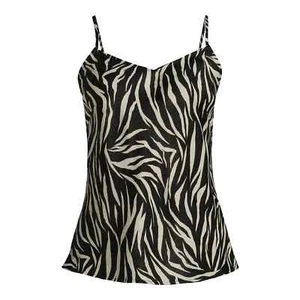 Time and Tru XXXL 22 3X Cami Top Tank Shirt Plus Womens Camisole Zebra Black NWT - Picture 1 of 11