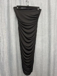 Windsor Women's Strapless Dress Black Midi Size M - Picture 1 of 4