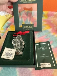 MARQUIS WATERFORD Crystal SANTA Fourth in Series CHRISTMAS ENDEARMENTS Ornament - Picture 1 of 6