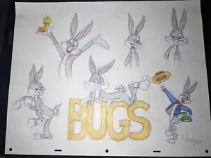 LOONEY TUNES Animation Cel art Chuck Jones Cartoons VIRGIL ROSS MODEL SHEET  X3 - Picture 1 of 8