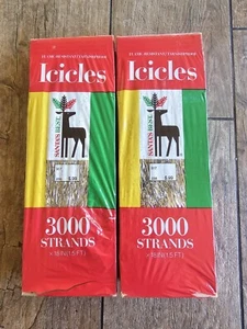Lot 2 Vintage Santa's Best Icicles Unopened Christmas Tinsel 3000 Strands 6000 - Picture 1 of 2