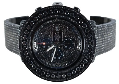 Breitling 56mm Bust Down Black PVD 35 CTW Diamond Super Avenger A13370 Watch! - Image 1 of 4