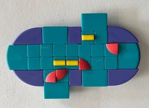 Binary Arts Triple Cross Puzzle Knobelspiel Schiebeplättchenspiel lila türkis orang - Bild 1 von 5