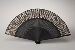 TOKYO ASAKUSA TAKAHISA Sensu silk Folding Fan with bag Statice from Japan - Picture 1 of 4