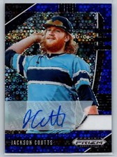 2020 Panini Prizm Draft Picks Blue Donut Circle /25 Jackson Coutts #PDP156 Auto