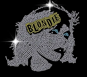IRON ON - BLONDIE Rhinestone Diamonte Transfer Motif Hotfix Debbie Harry Music - Picture 1 of 2